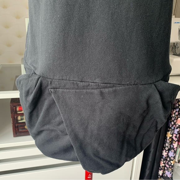 Black cap sleeve studded sweatshirt - Picture 3 of 4